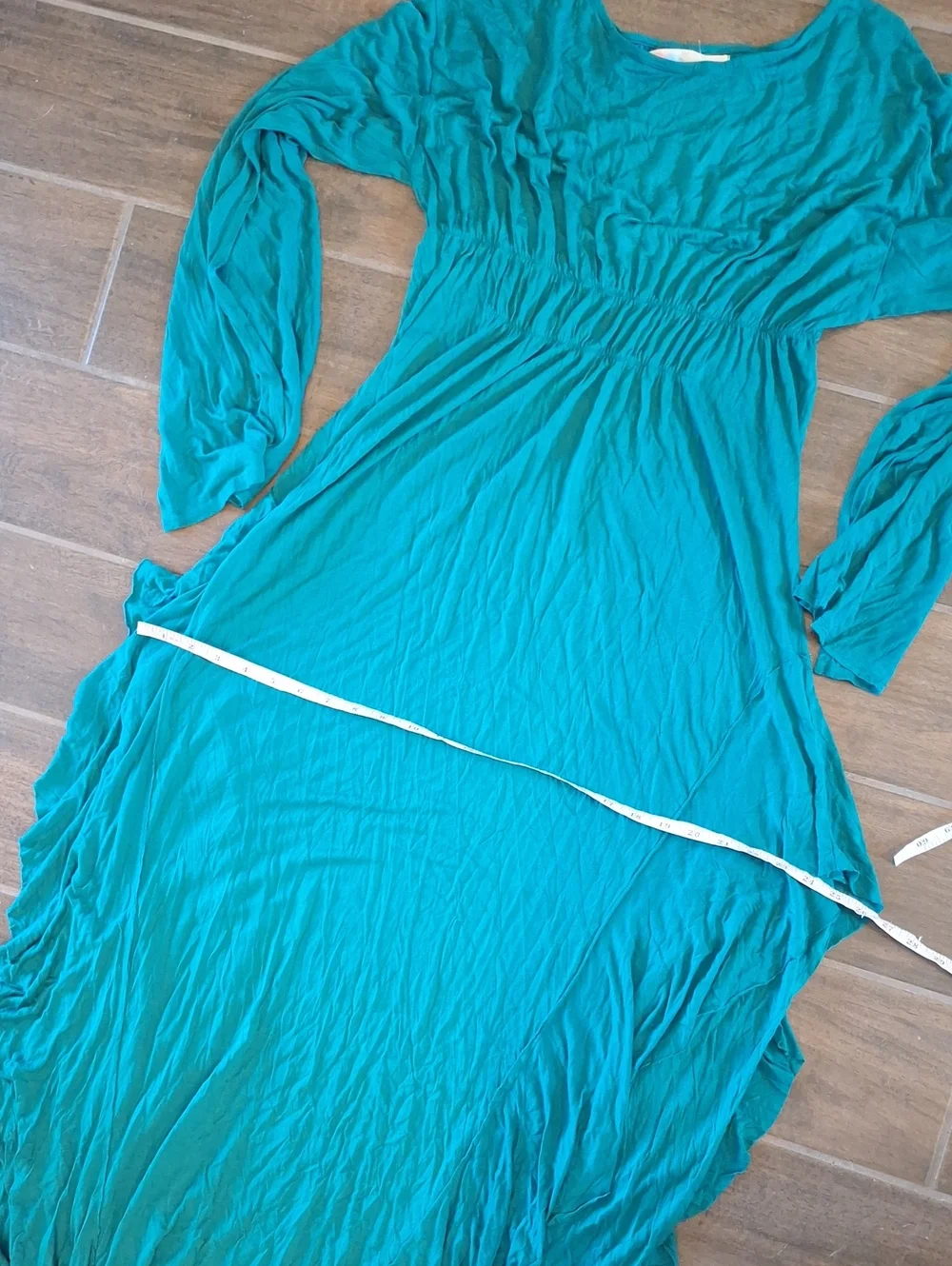 Free People FP Beach Witchy Open Sleeve Coastal Maxi Dress Teal Size Small